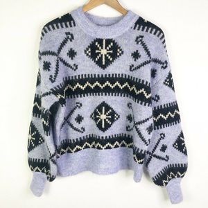 NWT Zara Wool Mohair Blend Purple